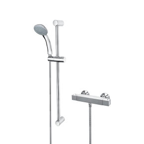 Cascade Edge Bar Shower with Adjustable Riser Kit