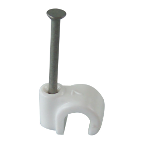 10mm Masonry Nail Pipe Clip (White)