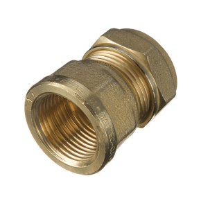 Compression Straight Female Iron Connector 8mm x 1/4