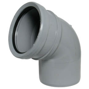 Floplast SP162 110mm Soil Pipe 112.5deg Bend Single Socket Grey