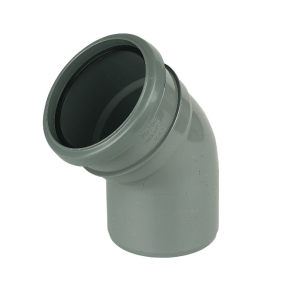 Floplast SP163 110mm Soil Pipe 135deg Bend Single Socket Grey