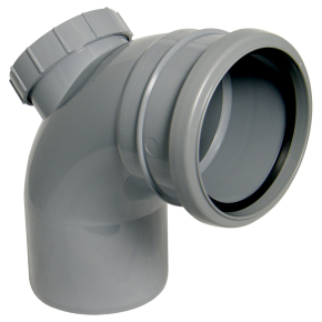 Floplast SP169 110mm Soil Pipe 92.5deg Access Bend Grey