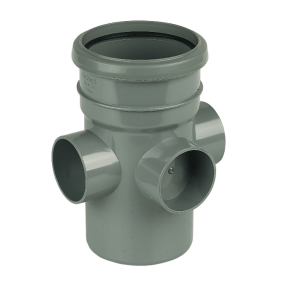 Floplast SP581 110mm Soil Pipe Boss Pipe Grey