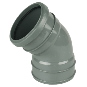 Floplast SP440 110mm Soil Pipe Top Offset Bend Grey