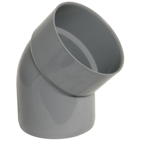 Floplast SP435 110mm Soil Pipe Bottom Offset Bend Grey