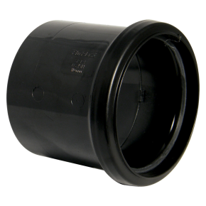 Floplast SP124 110mm Soil Pipe Coupling Single Socket Black