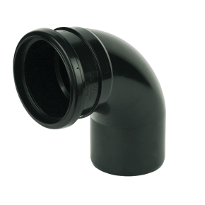 Floplast SP161 110mm Soil Pipe 90deg Bend Black