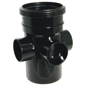 Floplast SP581 110mm Soil Pipe Boss Pipe Black