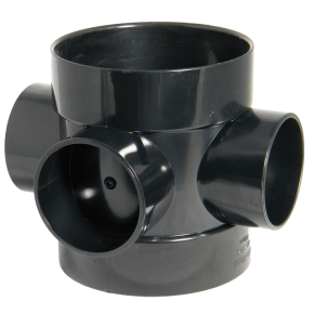 Floplast SP583 110mm Soil Pipe Short Boss Pipe Black