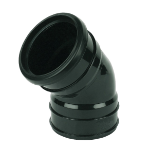 Floplast SP440 110mm Soil Pipe Top Offset Bend Black