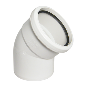 Floplast SP163 110mm Soil Pipe 135deg Bend Single Socket White