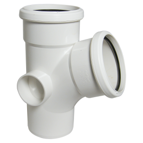 Floplast SP200 110mm Soil Pipe 112.5deg Branch White