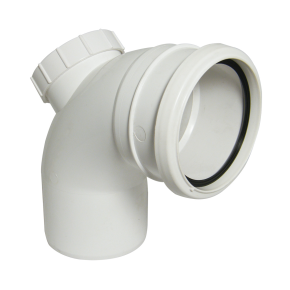 Floplast SP169 110mm Soil Pipe 92.5deg Access Bend White