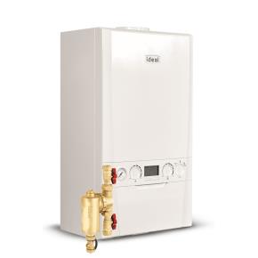 Ideal Logic Max combi boiler 30kW and Horizontal Flue Pack