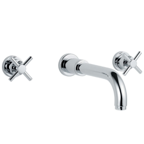 Xia 3 Hole Wall Mounted Basin Mixer Inc Flip Waste