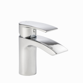 Lamina Mini Monoblock Basin Mixer with Clicker Waste